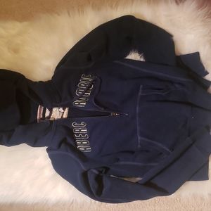 Abercrombie Vintage Navy Half Zip Hoodie